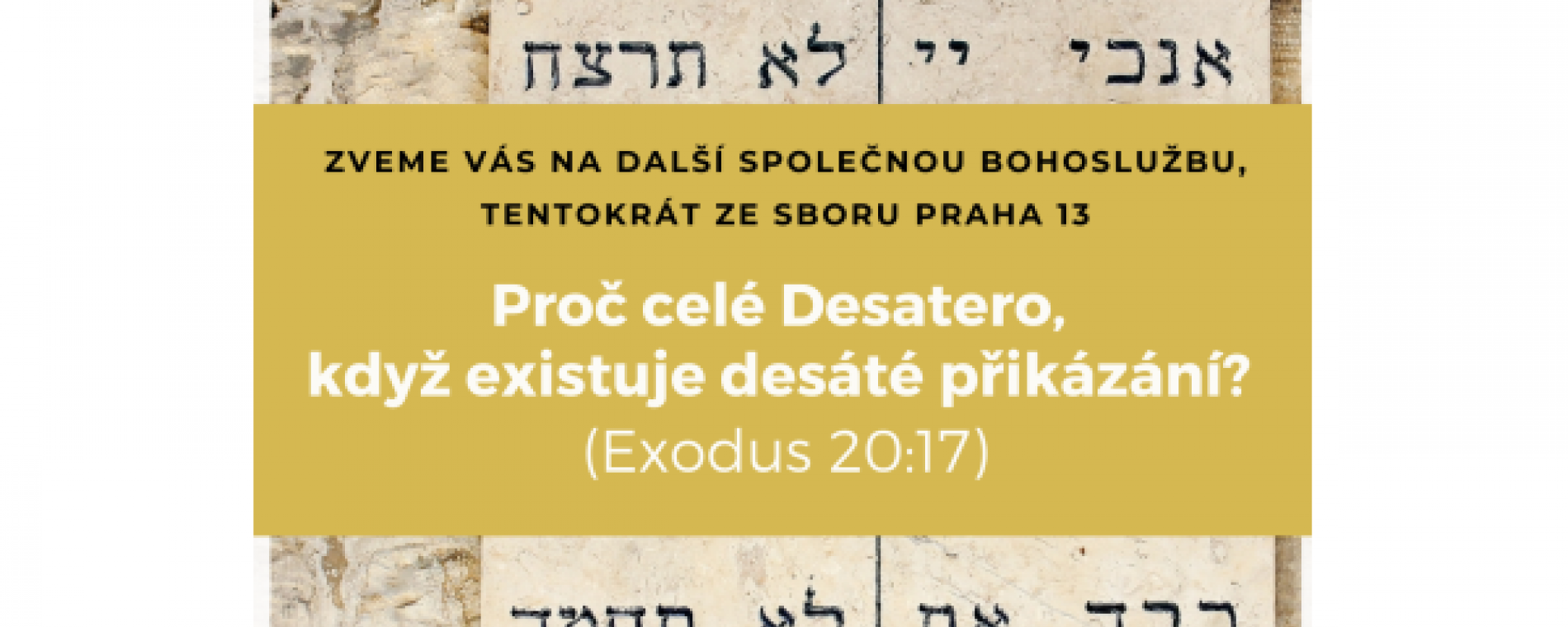 Společná on-line bohoslužba Církve bratrské ze Sboru CB v Praze 13