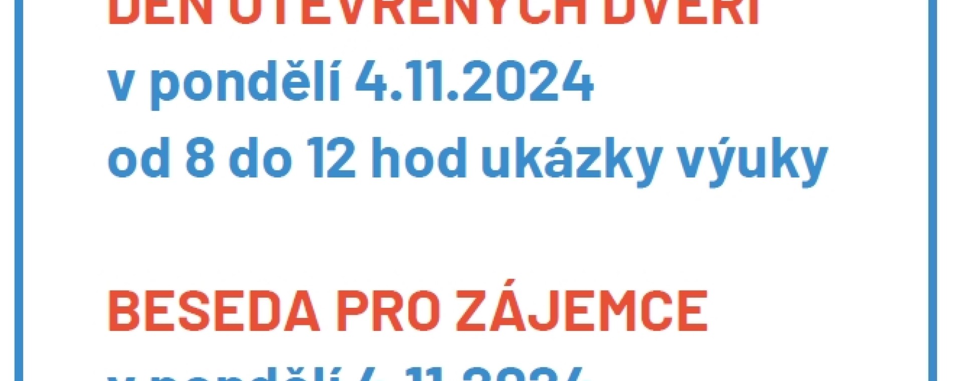Den otevřených dveří vě škole NOE